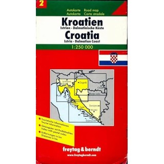 Autokarte Croatia. Dalmatian Coast